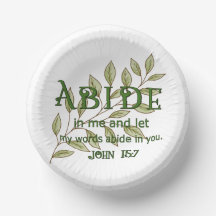 Abide in me Christelijke papieren Bowls