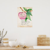 Abide in me Fruitful Apple Poster (Keuken)