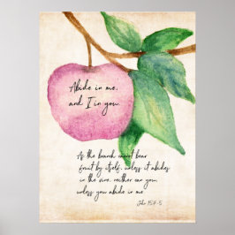 Abide in me Fruitful Apple Poster