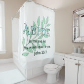 Abide in me Scripture Verse John 15:7 Douchegordijn (In situ)