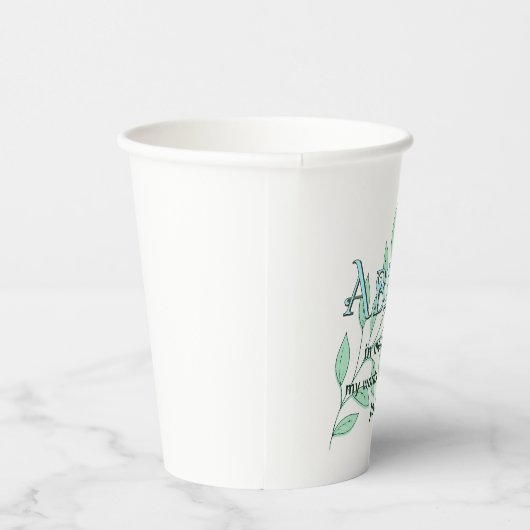 Abide in me Scripture Verse John 15:7 Papieren Bekers (Rechts)