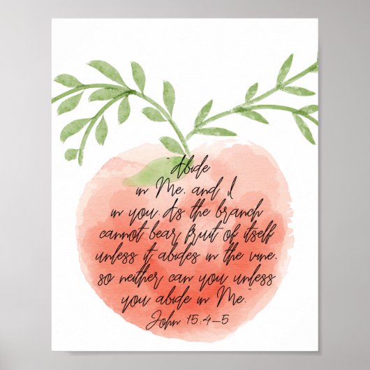 Abide in mij en ik in jou... John 15:4-5 Poster (Voorkant)