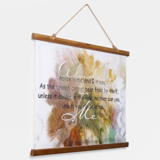 Abide in mij hangend wandkleed (Gebogen)