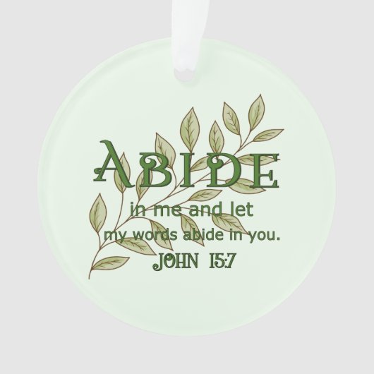Abide in mij ornament (voorkant)