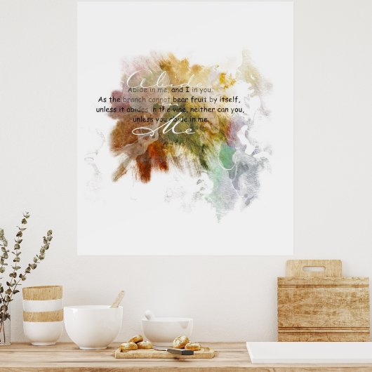 Abide in mij poster (Keuken)