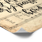 Abide met me Manuscript Hymn Druk Poster (Hoek)