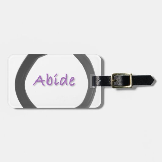 Abide Zen Buddhist Enso Cirkel Bagagelabel (Voorkant horizontaal)