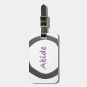 Abide Zen Buddhist Enso Cirkel Bagagelabel (Voorkant verticaal)