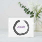 Abide Zen Buddhist Enso Cirkel Briefkaart (Staand voorkant)