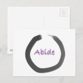 Abide Zen Buddhist Enso Cirkel Briefkaart (Voorkant / Achterkant)