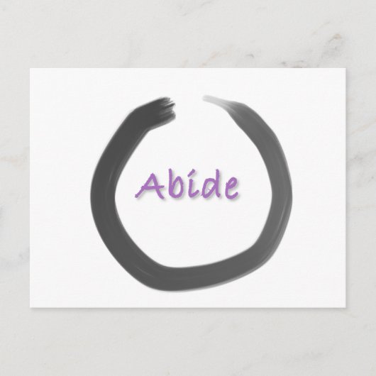 Abide Zen Buddhist Enso Cirkel Briefkaart (Voorkant)