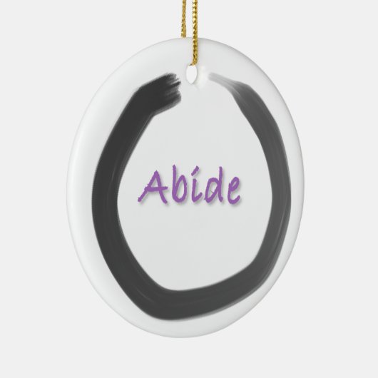Abide Zen Buddhist Enso Cirkel Keramisch Ornament (Rechts)