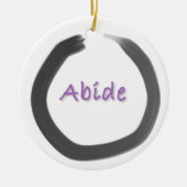 Abide Zen Buddhist Enso Cirkel Keramisch Ornament (Voorkant)