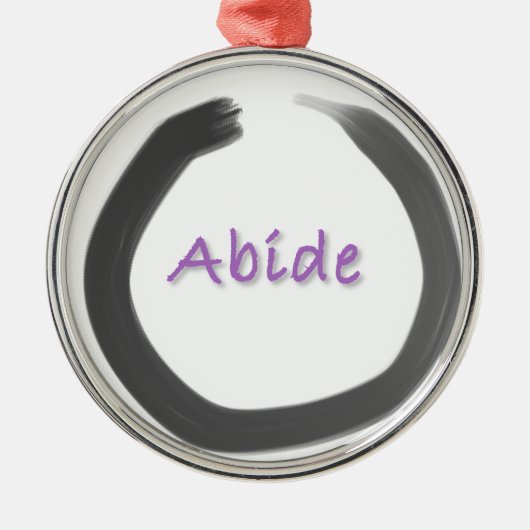Abide Zen Buddhist Enso Cirkel Metalen Ornament (Voorkant)