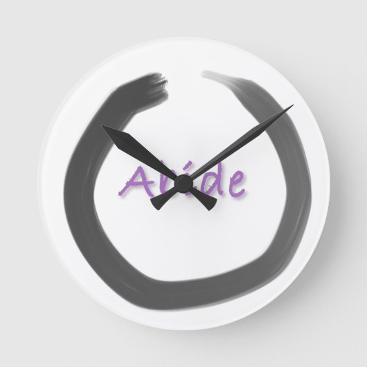 Abide Zen Buddhist Enso Cirkel Ronde Klok (Voorkant)