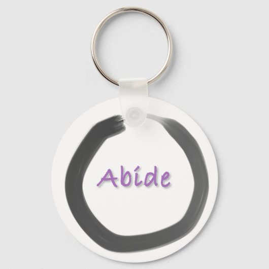 Abide Zen Buddhist Enso Cirkel Sleutelhanger (Voorkant)