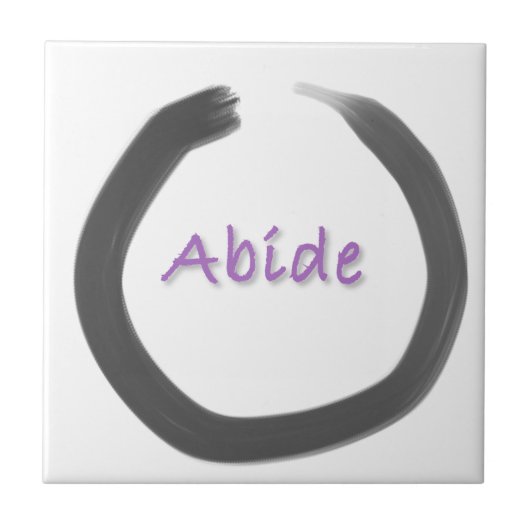 Abide Zen Buddhist Enso Cirkel Tegeltje (Voorkant)
