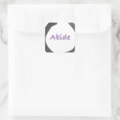 Abide Zen Buddhist Enso Cirkel Vierkante Sticker (Tas)