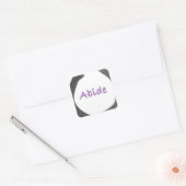 Abide Zen Buddhist Enso Cirkel Vierkante Sticker (Envelop)