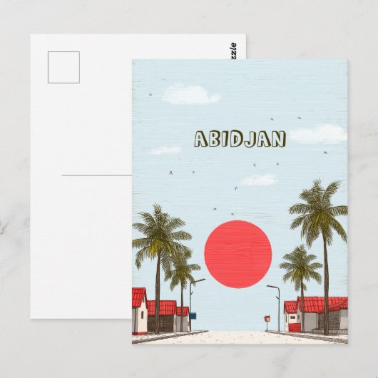 Abidjan Ivoorkust Briefkaart (Voorkant / Achterkant)