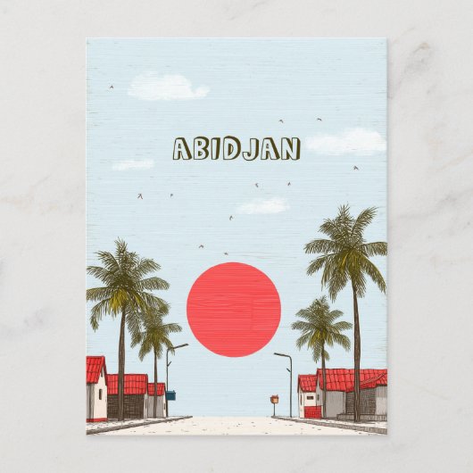 Abidjan Ivoorkust Briefkaart (Voorkant)