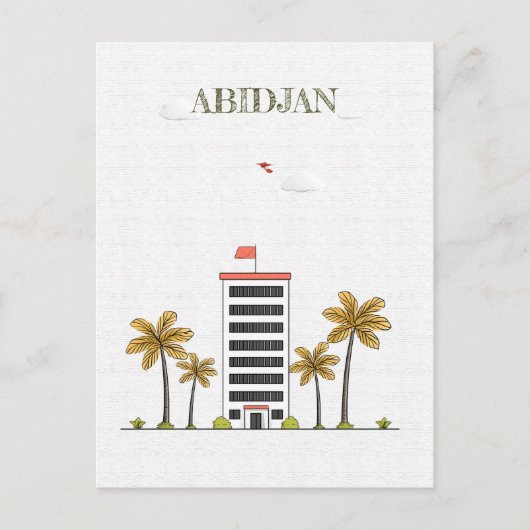 Abidjan Ivoorkust Briefkaart (Voorkant)