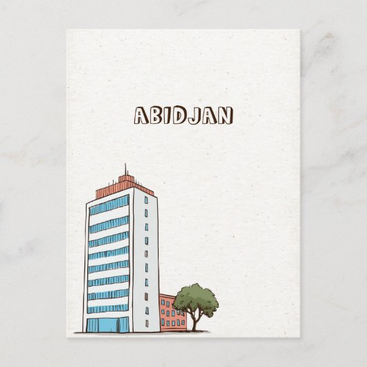 Abidjan Ivoorkust Briefkaart (Voorkant)