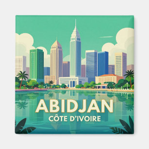 🌆 Abidjan Ivoorkust Skyline Reizen Magneet