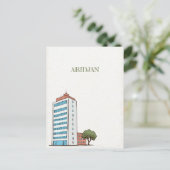 Abidjan Ivoorkust Travel Briefkaart (Staand voorkant)