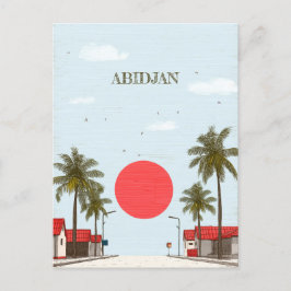 Abidjan Ivoorkust Travel Briefkaart