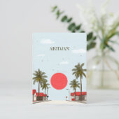 Abidjan Ivoorkust Travel Briefkaart (Staand voorkant)