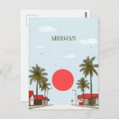 Abidjan Ivoorkust Travel Briefkaart (Voorkant / Achterkant)