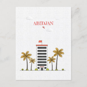 Abidjan Ivoorkust Travel Briefkaart