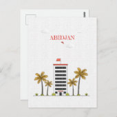 Abidjan Ivoorkust Travel Briefkaart (Voorkant / Achterkant)