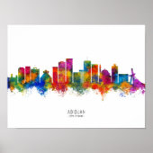 Abidjan Ivory Coast Skyline Poster (Voorkant)