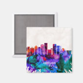 Abidjan Skyline Magneet (Voorkant / Achterkant)