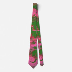 Abigail 2 Crazy Roze Groen Abstract Stropdas