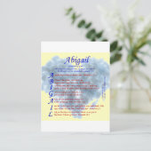 Abigail Acrostic Briefkaart (Staand voorkant)