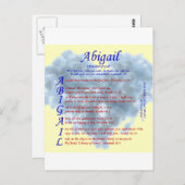 Abigail Acrostic Briefkaart (Voorkant / Achterkant)