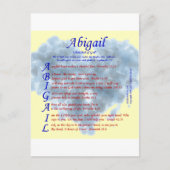 Abigail Acrostic Briefkaart (Voorkant)