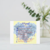 Abigail Acrostic Briefkaart (Staand voorkant)