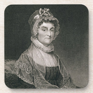Abigail Adams, gegraveerd door G.F. Storm (fl.c.18 Bier Onderzetter