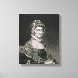 Abigail Adams, gegraveerd door G.F. Storm (fl.c.18 Canvas Afdruk