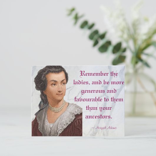 Abigail Adams - Vergeet de dames niet Briefkaart (Staand voorkant)