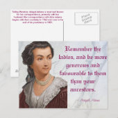 Abigail Adams - Vergeet de dames niet Briefkaart (Voorkant / Achterkant)