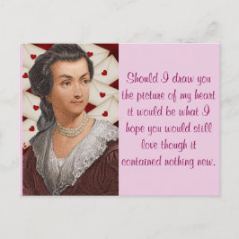 Abigail Adams verliefde letters Briefkaart