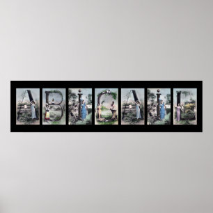 ABIGAIL Alfabet Letter Name Art Poster