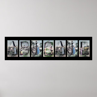 ABIGAIL Alfabet Letter Name Art Poster