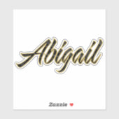 Abigail black gold Lettering Aufkleber Sticker (Vel)
