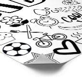 'ABIGAIL' Color-it-Yourself-contourontwerp Poster (Hoek)